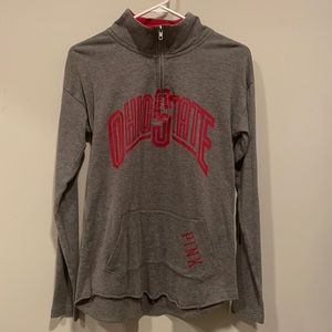 Pink Ohio State 1/4 Zip long sleeve.